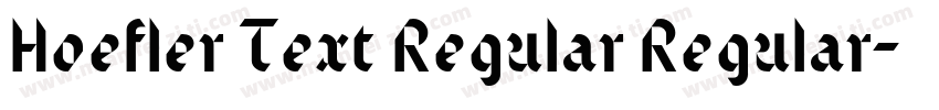 Hoefler Text Regular Regular字体转换